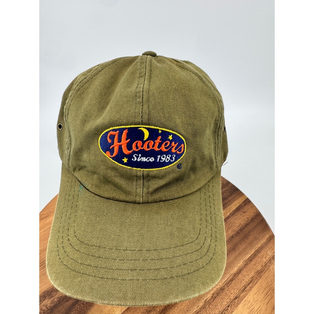 Hooters Since 1983‎ Hat cap Olive Green Embroidered Baseball Men